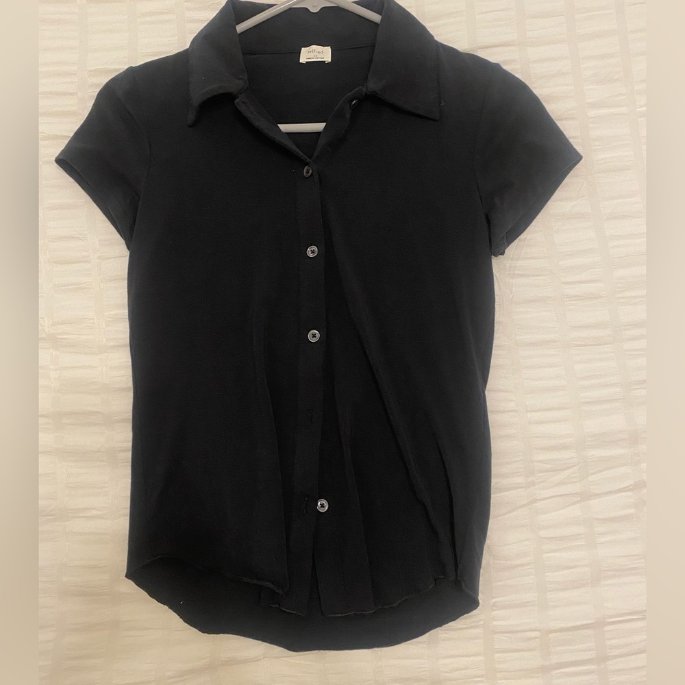 Aritzia Wilfred Free Black Button Up